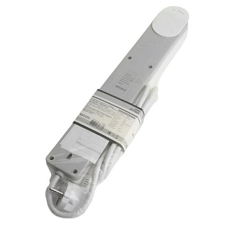 Сетевой фильтр 6-местный с/з STEKKER HM20-61-02 3x1мм2, 1,8 м, серия Optima, белый - фото