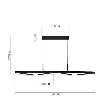 Светильник подвесной ST-Luce черный/прозрачный LED 1*32W 4000K SL1018.403.04 - фото