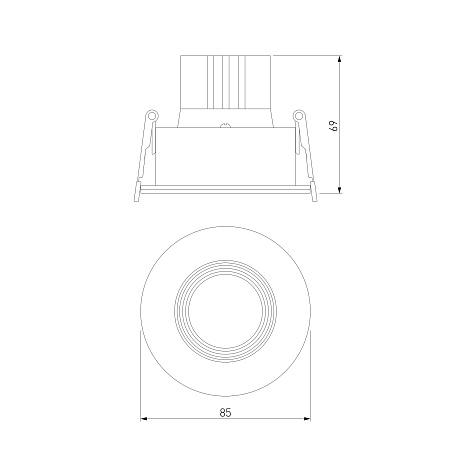 Светильник встраиваемый светодиодный Artis 7W 3000 белый 25096/LED Elektrostandard - фото