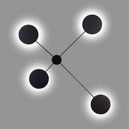 Светильник настенно-потолочный ST-Luce Черный/Черный LED 4*5W 3000K SL6006.401.04 - фото