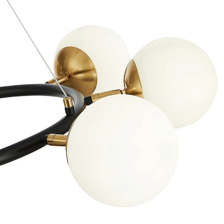 Светильник подвесной Черный, Латунь/Белый E27 8*60W SLE220403-08 - фото