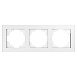 Рамка 3-местная, стекло, STEKKER, GFR00-7003-01, серия Катрин, белый - фото