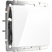 Выключатель одноклавишный проходной белый WL01-SW-1G-2W