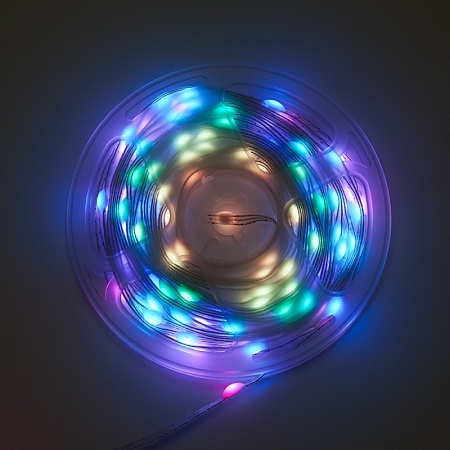 Гирлянда линейная Feron CL593 Smart, 10м USB  + Пульт ДУ RGB, прозрачный шнур - фото