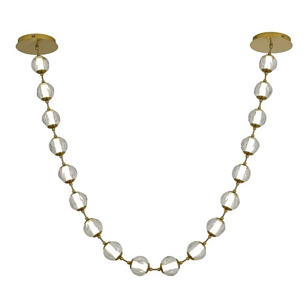 SL6520.303.18 Светильник подвесной ST-Luce латунь/прозрачный с пузырьками воздуха LED 1*90W 4000K HELMI - фото