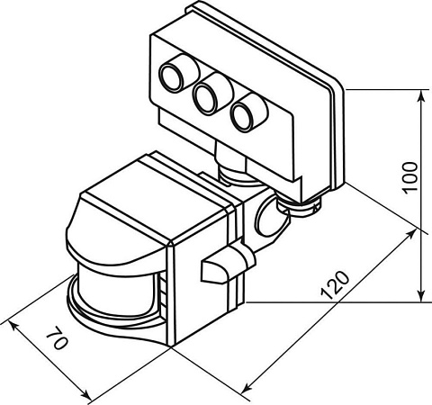 Датчик движения 1200W 10m 120° белый, SEN15/LX02 - фото