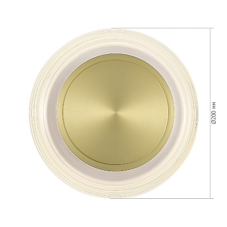 Светильник настенный ST-Luce золото/прозрачный LED 1*7W 3000K SL6239.201.03 - фото