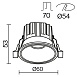 Встраиваемый светильник Technical Round DL058-7W3K-B - фото
