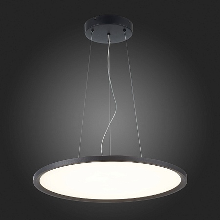 Светильник подвесной Черный LED 1*56W 4000K 5 040Lm Ra>80 120 IP20 D600xH36 185-265V ST602.443.56 - фото