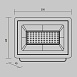 Прожектор Outdoor Flood FL001-L50B4K - фото