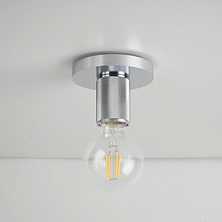 Потолочный Светильник Rh Utilitaire Socket Flushmount Silver Imperiumloft 123678-22 - фото