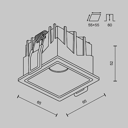 Встраиваемый светильник Technical Alfa LED DL043-01-10W3K-SQ-W-1 - фото