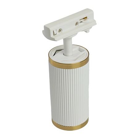 Светильник Feron AL174 трековый однофазный на шинопровод под лампу GU10, белый античное золото - фото