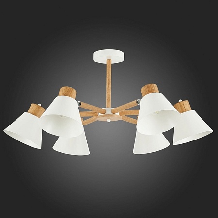 Светильник потолочный Светлое дерево, Белый/Белый E27 6*60W SLE103702-06 - фото