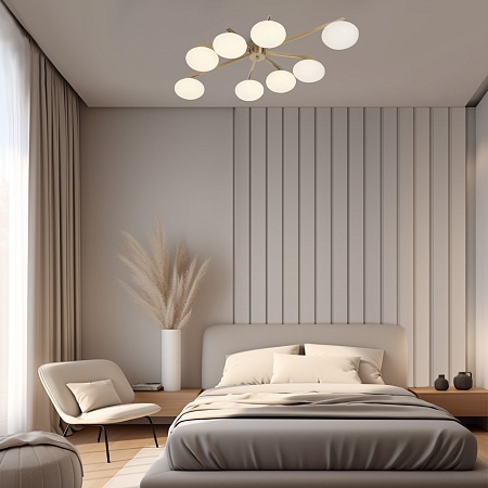 Потолочный светильник Eurosvet 70220/8 латунь Smart - фото