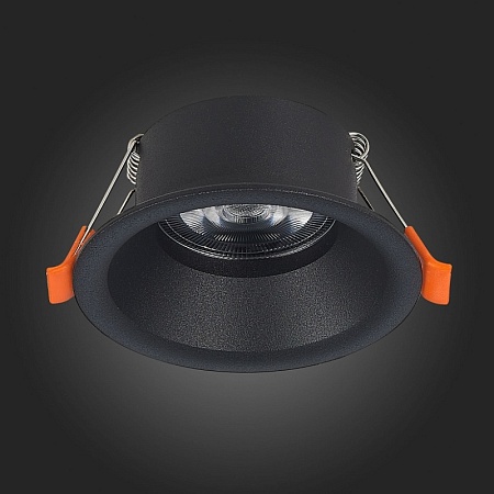 Св-к встр. Черный GU10 1*50W D89xH40 220V Без ламп ST201.408.01 - фото