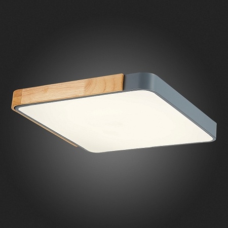 Светильник потолочный Серый, Светлое дерево/Белый LED 1*42W 3000K/4000K/6000K SLE201272-01 - фото