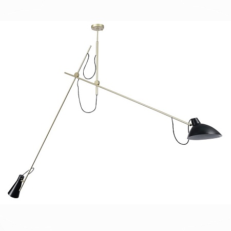 Светильник подвесной ST-Luce Черный+Золото/Черный E27 2*60W SL1803.203.02 - фото