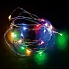 Светодиодная гирлянда Feron CL570 линейная Роса, мультиколор, 2м + 0.5м, с питанием от батареек, прозрачный шнур - фото