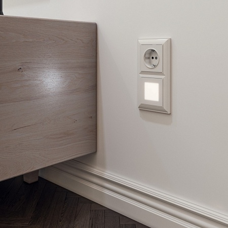 Розетка с заземлением, безвинтовой зажим белая WL01-10-01 - фото