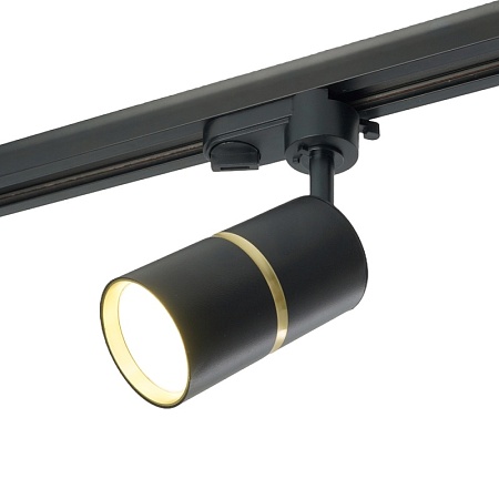 Светильник Feron AL178 трековый однофазный на шинопровод под лампу GU10, черный золото - фото