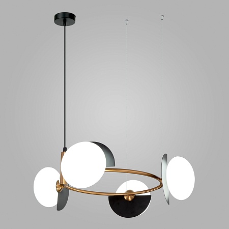 Подвесной светильник Eurosvet 70150/4 черный/латунь Smart - фото