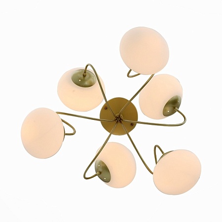 Светильник потолочный Золотистый/Белый E27 6*40W SL717.202.06 - фото