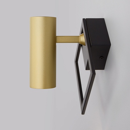 Настенный светильник Eurosvet 20091/1 LED черный/ золото - фото