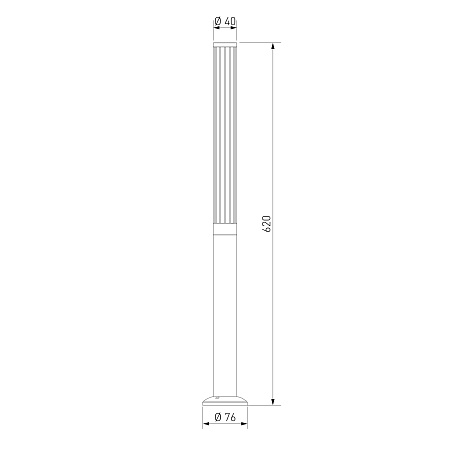Уличный светодиодный светильник Peak 3000K черный IP54 35196/F черный Elektrostandard - фото