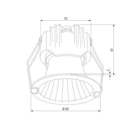 Светильник встраиваемый светодиодный Arco 12W 4000K черный жемчуг IP44 15274/LED Elektrostandard - фото