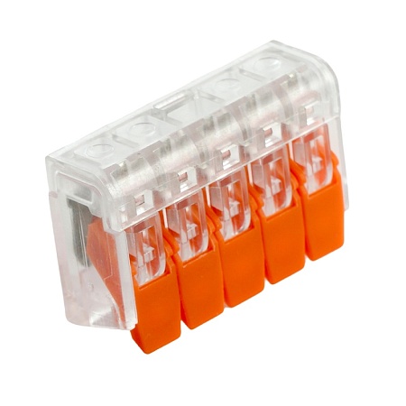 Универсальная компактная клемма 5-проводная STEKKER, LD221-415 - фото