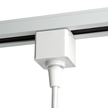 Светильник Feron AL197 трековый однофазный на шинопровод под лампу на подвесе E27, белый - фото