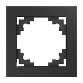 Рамка 1-местная, стекло, STEKKER, GFR00-7001-06, серия Катрин, графит