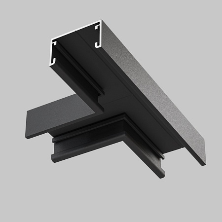 Т- образный коннектор накладной Basity, черный - фото