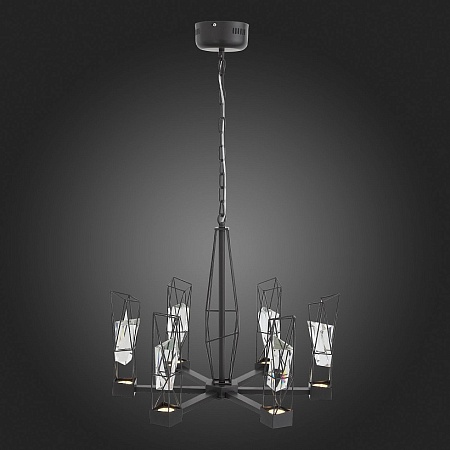 Люстра подвесная ST-Luce Серый графит/Серый графит, Прозрачный LED 6*8W 4000K SL815.303.06 - фото