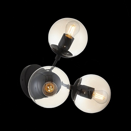 Бра ST-Luce Черный/Янтарный E27 3*40W SL549.411.03 - фото