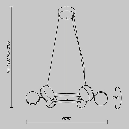 Подвесной светильник Maytoni Mind MOD299PL-L60BC3K - фото