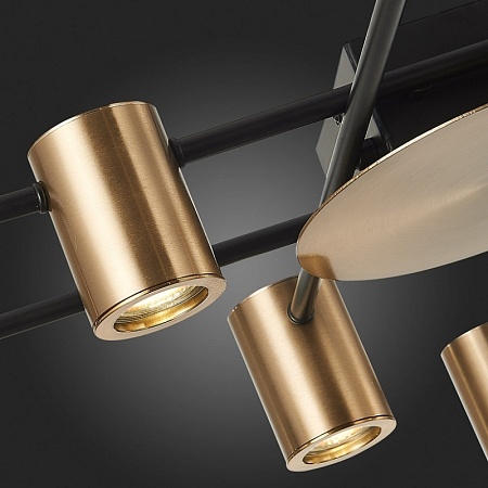 Светильник потолочный ST-Luce Черный/Латунь GU10 8*7W SL1207.402.08 - фото