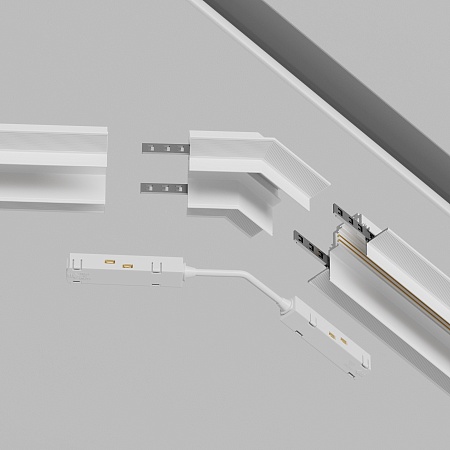 Угол-соединитель 135° Gravity встраиваемый белый - фото