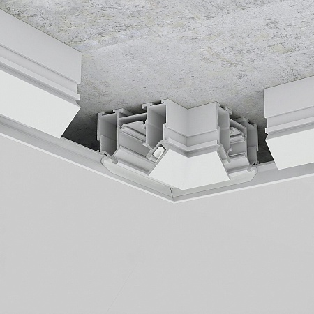 Slim Magnetic Коннектор угловой внутренний для шинопровода в натяжной потолок 85204/00 (черный) 85205/00 Elektrostandard - фото