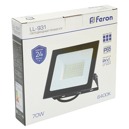 Светодиодный прожектор Feron LL-931 IP65 70W 6400K - фото
