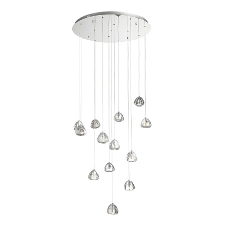 Светильник подвесной ST-Luce Хром/Прозрачный с пузырьками воздуха LED 13*3W 3000K SL6017.101.13 - фото
