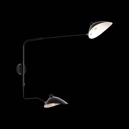 Светильник настенный ST-Luce Черный/Черный, Белый E27 2*60W SL305.401.02 - фото