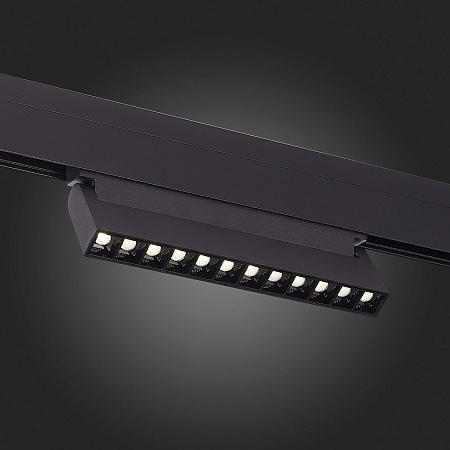 Магнитный трековый светильник Черный LED 1*12W 4000K 1 009Lm Ra>90 36° IP20 L219xW22xH1 ST364.446.12 - фото