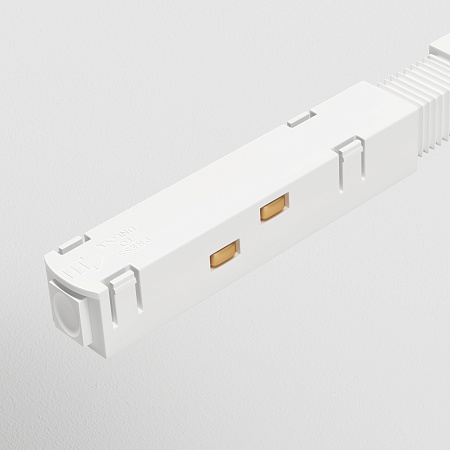 Коннектор питания прямой Gravity белый - фото