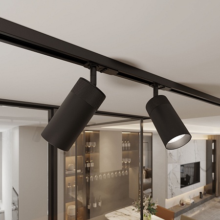 Трековый светодиодный светильник для однофазного шинопровода Riffe чёрный 9 Вт 4200K 85512/01 9W 4200K чёрный однофазный Elektrostandard - фото