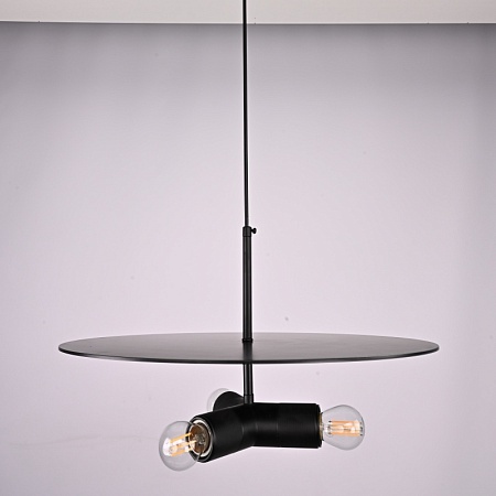 Люстра Rh Utilitaire Disk Triple Pendant Black Imperiumloft 123645-22 - фото