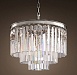 Люстра Rh 1920S Odeon Clear Glass Fringe 3-Tier Chandelier Nickel 36 См Imperiumloft 191624-22 - фото