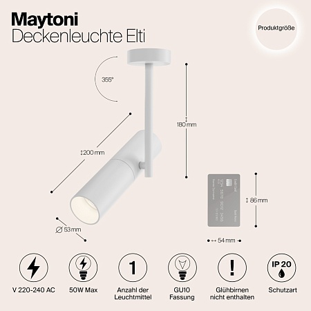 Потолочный светильник Technical Elti C020CL-01W - фото