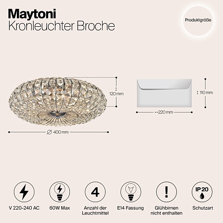 Люстра Maytoni Broche DIA902-04-N - фото